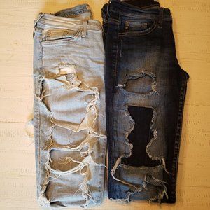 2 Pair Kancan Distressed Jeans - Buckle